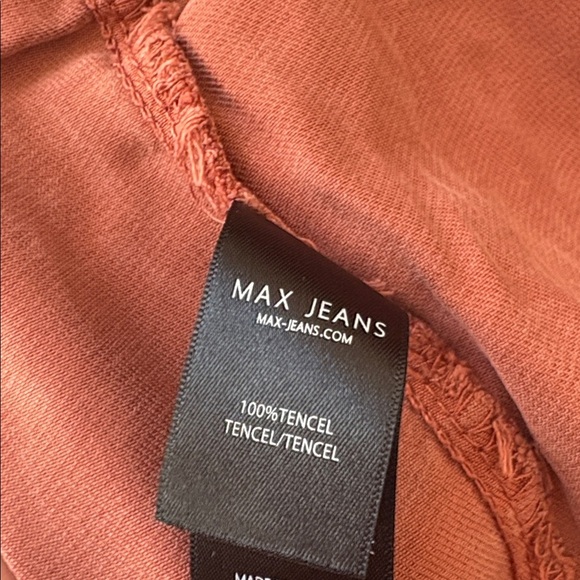 3/$30! Max Jeans Salmon Terracotta Tencel Jacket - Picture 3 of 3